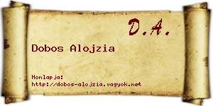 Dobos Alojzia névjegykártya
